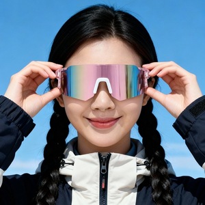 Cycling Glasses Full Rim Spherical Lens <b>Polycarbonate</b> UV Protection Anti Slip Outdoor Sports Sunglasses For Women - Product Image 3