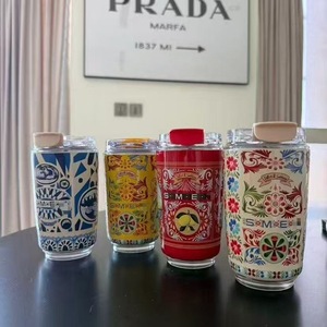 Tazza da Caffè Xixi 4 Colori Blu e Bianco SMAG SEMG in Acciaio Inossidabile 304, Design Floreale Stile Nazional-Chic, per Esterni, Disponibilità Immediata Transfrontaliera - Product Image 4