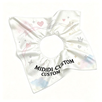 Scrunchies carrés personnalisés pour festivals de musique, concerts, événements, accessoires capillaires, cadeaux pour clubs sportifs, scrunchies de marque