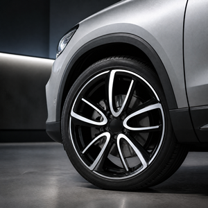 Jantes forgées 21 pouces 5 branches, finition noir brillant usiné, en aluminium forgé, 5x130 pour Porsche Cayenne 955 957 958 VW Audi Q7 <span class=keywords><strong>4L</strong></span> - Product Image 1