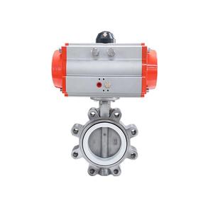 COVNA Urgent Order HK59-D PN16 PTFE Lug Pneumatic <b>Butterfly</b> <b>Valve</b> CF8 Body DN150/DN100/DN80 Sizes Solenoid <b>Valve</b> Air Regulator - Product Image 1