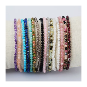 Pulsera de Piedras Preciosas Coloridas con Cuentas de Turmalina Natural y Acero Inoxidable con Revestimiento PVD para Mujer - Product Image 1