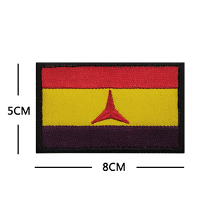 Badge de Morale Brodé Écologique Double Étoile de la Puissance du West du film Civil Américain pour la Brigade Internationale - Product Image 3
