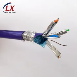 สายแลนเครือข่ายอีเธอร์เน็ตแมว Cat6a 23AWG ทองแดงเปลือยความเร็วสูง UTP STP FTP SFTP