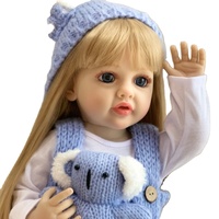 R & B Reborn boneka silikon silikon Recien pakaian hitam penuh tubuh Bebe Realista anak laki-laki perempuan Reborn boneka bayi