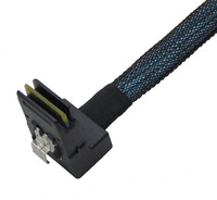 Kabel Mini-SAS SFF-8087 ke 4 SATA Berkualitas Tinggi Grosir 90 Derajat, Kabel Mini SAS 4i SFF8087 36P ke 4 SATA 7P
