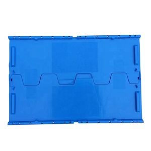 QS-contenedor de plástico con tapa, contenedor móvil apilable, caja de almacenamiento para transporte - Product Image 3