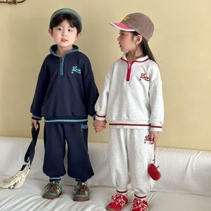 Sudadera de algodón personalizada, trajes de dos piezas, ropa lisa, ropa para niños y niñas, Tops y pantalones de estilo informal para primavera y otoño - Product Image 4