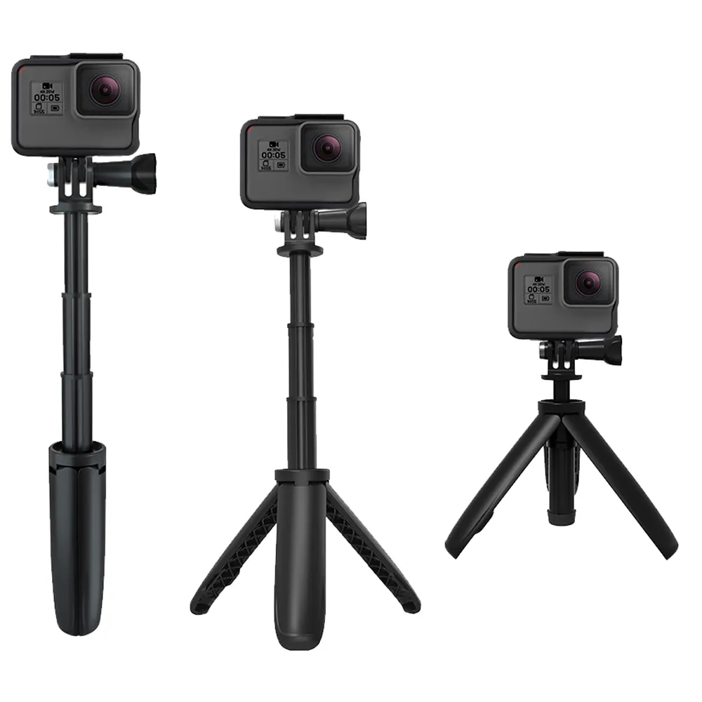 Hongdak Foldable Tripod Mini Portable Tripod Monopod for GoPro 11/10/9/8/7/6/5 Black Session Osmo Action Camera Accessories