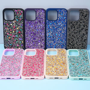 Hot Popular Fundas para <span class=keywords><strong>teléfono</strong></span> móvil con 2 en 1 TPU + PC Glitter Phone Back Cover para iPhone 15 Pro Max Fundas Al Por Mayor - Product Image 1