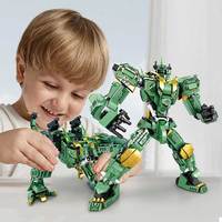 Jouets de construction de dinosaure Kit de blocs de robot tyrannosaure 643 pièces ensemble de blocs de construction robot transformé pour les enfants