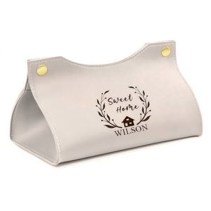 Customized Leather Square Tissue <b>Box</b>, Tissue/Napkin Case Cover with Name and Logo, Personalized Paper <b>Towel</b> <b>Box</b> for Home Office - Product Image 2