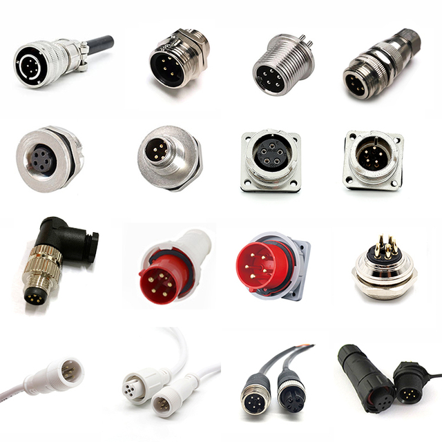 Industrial 5 Pin Connector Waterproof Circular Plug IP67 Screw Type for Automation Field Wiring