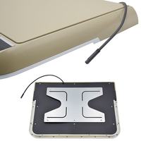 Moniteur de plafond de voiture LCD rabattable 17,3 pouces avec lecteur Android, DSP, WIFI, USB, Mirror Link, écran IPS et 16 lampes d'ambiance