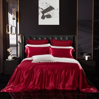 Parures de lit de luxe personnalisées 100 % soie de mûrier, ensembles de draps en soie de mûrier pure pour la vente en gros