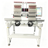 Machine à broder à 9 aiguilles efficace pour la couture de logos multicolores et la décoration de vêtements, applications en usine