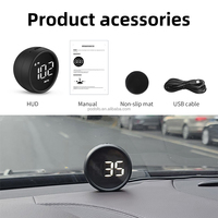 Podofo Auto Head-up Display Universelles Fahrzeug-Armaturenbrett Geschwindigkeitsanzeige HD Auto HUD GPS Digitaler Tachometer Grün/Weiß Werksausführung