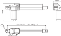 Moteur d'actionneur linéaire électrique Richmat pour lit réglable, 24V DC, à aimant permanent, pour vélo électrique, bateau, maison