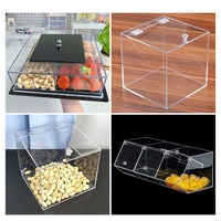 Boîte de rangement en acrylique transparente personnalisée en gros, anti-poussière, avec couvercle, pour bijoux et maquillage