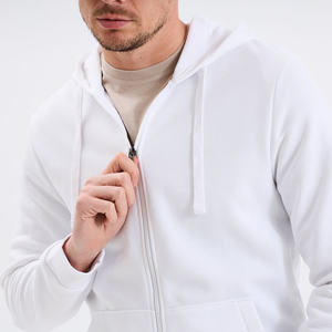 Sudadera con Capucha y Cierre de Cremallera para Hombre, Versátil, con Bolsillo Tipo Canguro, Capucha con Cordón Ajustable, Secado Rápido, Transpirable, para Deportes de Primavera, Uso Diario Informal - Product Image 3