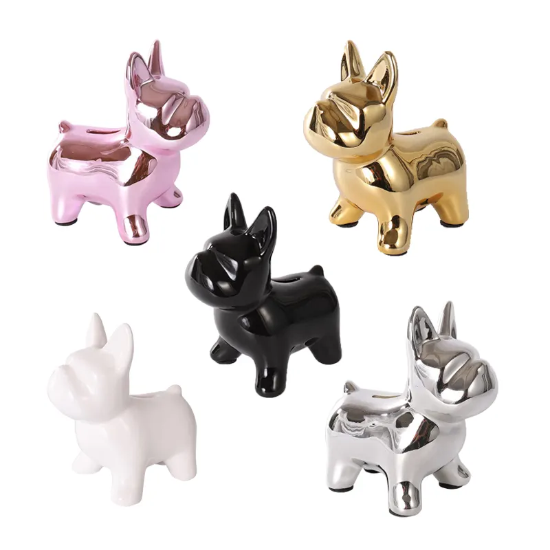 Creative Ceramic Animal Dog Shape Piggy Banks, Money Box
