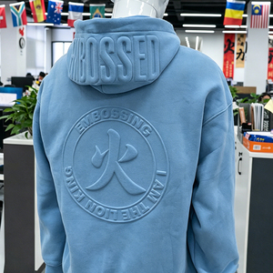 Sweat à capuche unisexe en coton vintage lavé avec embossage 3D personnalisé de haute qualité pour transfert thermique - Product Image 1