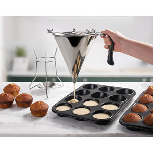 Dispenser in acciaio inossidabile con manico per decorare torte e riempire dolci - Product Image 3