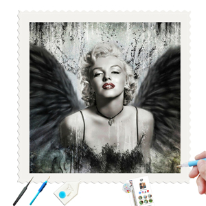 ชุดภาพวาดเพชรเรซิ่น 5 มิติ คุณภาพสูง รูปทรงสี่เหลี่ยม ลายมาริลิน มอนโร สำหรับตกแต่งบ้าน - Product Image 2