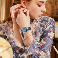 Montre-bracelet de luxe pour homme Forsining 8281, bracelet en cuir véritable, étanche, avec affichage des étoiles et de la lune, fonction de réserve de marche