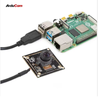 Caméra USB monochrome Arducam 2MP OV2311 à obturateur global, faible distorsion, objectif M12 sans microphones, module Raspberry Pi