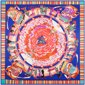 Ethnic <strong>Scarves</strong> &amp; Shawls a High-quality <strong>Belly</strong> <strong>Dance</strong> <strong>Hip</strong> Silk <strong>Scarves</strong> <strong>Wholesale</strong> Embroidery <strong>Scarf</strong> Hijab 130*130 cm - Product Image 3