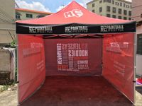 Tente de salon professionnelle extérieure avec logo publicitaire, structure en aluminium, parois complètes en tissu Oxford, imperméable, résistant aux UV, robuste