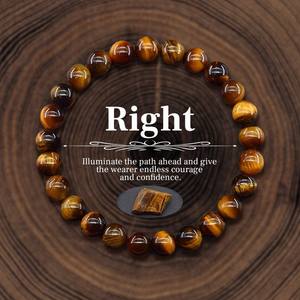 Bracciale Ingrosso con 7 Chakra in Pietra Naturale Energia Curativa per Attrarre Fortuna Denaro e Salute con Perle Occhio di Tigre e Cristalli - Product Image 2