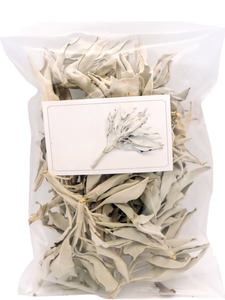 <span class=keywords><strong>Sauge</strong></span> <span class=keywords><strong>blanche</strong></span> aromatique en grappes avec tiges, 100% naturelle, non triée, 50g, biologique, cultivée en Californie - Product Image 1