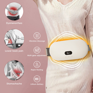 <b>Wireless</b> Waist <b>Heating</b> Pad Massage Belt Timing <b>Control</b> Relief Pain Warm Uterus Compress Waist Massager For Women Menstrual Cramp - Product Image 4