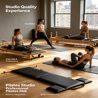 Tapis de yoga et de Pilates professionnel pliable, qualité studio, tapis d'exercice pliable, accessoires Pilates, tapis pliable avec poignées