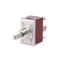 Interrupteur à bascule DPDT 6 broches ON-ON ON-OFF-ON Momentary ON-OFF-(ON) avec filetage métallique M12x0.75, mini-interrupteur à bascule pour le contrôle d'équipements