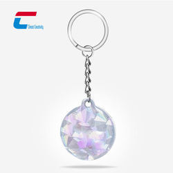 Truyền thông xã hội chia sẻ ntag213 lập trình Instagram <span class=keywords><strong>Key</strong></span> Tag NFC PVC Keychain tùy chỉnh - Product Image 4