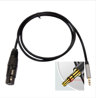 Câble audio personnalisé 3M/5M 10/16/3.5 pieds XLR 3P mâle vers 1/8mm pouces TRS mâle équilibré pour microphone et haut-parleur à partir de la carte son