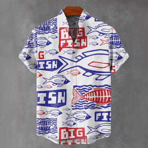 <span class=keywords><strong>Chemise</strong></span> à manches courtes pour <span class=keywords><strong>homme</strong></span>, respirante, ample, été 2024, polyester, plage, taille européenne, usine - Product Image 2