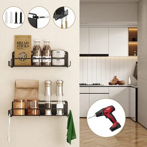 Organisateur de cuisine mural magnétique pour <span class=keywords><strong>épice</strong></span>s, étagère latérale de réfrigérateur, étagère de rangement - Product Image 3