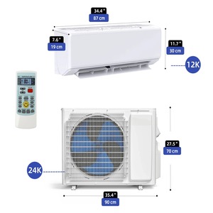 YITAHOME 24000 BTU 2 Zone <b>Mini</b> Split <b>Air</b> <b>Conditioner</b> Heat Pump System Ductless WiFi Battery-Powered RV Compatible Variable - Product Image 2