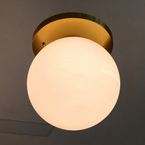 Nordic Globe Flush Mount Ceiling Light Gold Metal Base Glass <b>Ball</b> Ceiling Lamp - Product Image 2