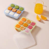 Récipients de stockage en silicone pour aliments pour bébés Plateau avec couvercles Récipients de congélateur pour lait maternel Purées de fruits pour aliments pour bébés