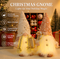 LED-Licht Weihnachtswichtel-Puppe Dekorative Elfenfigur Feiertagsheimdekoration Weihnachtsmann-Figur für Wohnzimmer Party Weihnachten