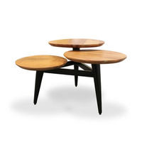 Table basse moderne pour salon, emballage professionnel, table à café avec pieds en bois massif et plateau en verre, meubles de salon