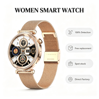 Montre connectée féminine HK88, écran AMOLED 1,19 pouces, appels Bluetooth, suivi de la santé féminine, SpO2 et surveillance, bracelets interchangeables