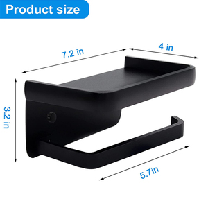 Bathroom Storage Holds Self Adhesive <strong>Towel</strong> Paper Roll <strong>Holder</strong> <strong>Stick</strong> <strong>on</strong> Wall Tissue Dispenser , SUS304 Stainless Steel - Product Image 6