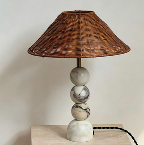Lampe de chevet sans fil haut de gamme pour hôtel, avec abat-jour en verre, pour chambre à coucher, lampe de table scandinave de luxe en marbre - Product Image 6