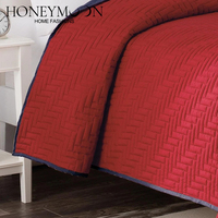 HONI Couvre-lit réversible léger en microfibre 90 GSM, style moderne, motif géométrique classique, ensemble de couette Pinsonic